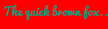 Image with Font Color 00AC88 and Background Color FF0000